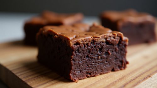 Brownie saudável de feijão preto ou abacate