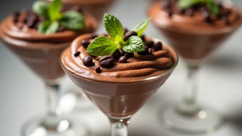 Mousse vegano de chocolate