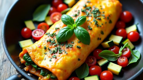 Omelete Mediterrânea com Vegetais
