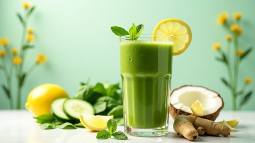 Smoothie primaveril detox verde