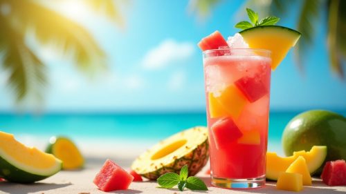 Smoothie tropical de verão