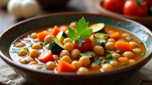 Sopa Express de Legumes com Grão-de-Bico