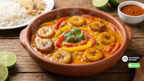 Receita de moqueca de banana-da-terra: um clássico brasileiro em versão vegana