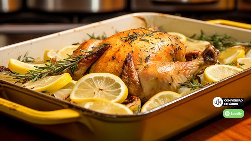 Frango assado com ervas e limão: a ciência do dourado que dá sabor